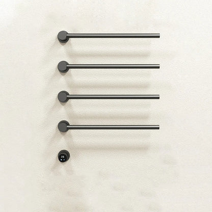 Bathroom Electric Heated Carbon Fiber Towel Rail Warmer Digital Display Temperature Time Control Smart Home Concealed Bar Dryer - MyLootWare