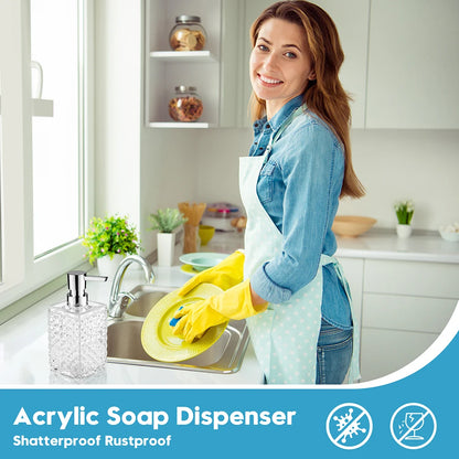 Clear Acrylic Liquid Hand Soap Dispenser（10oz）