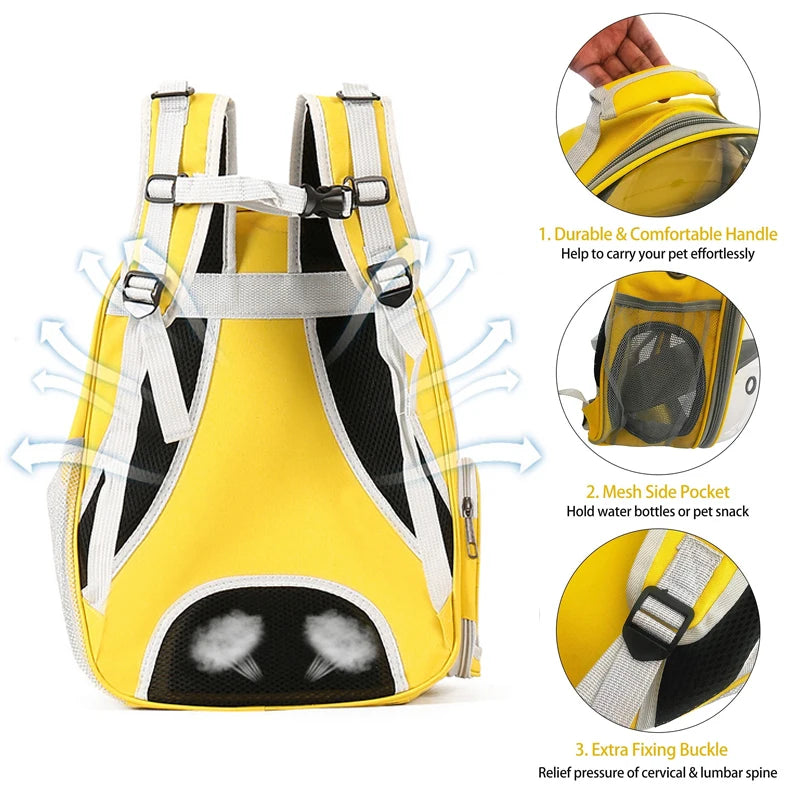 Cat Pet Carriers Dog pet backpacks portable transparent space capsules Soft Side Backpack Travel Bags Outgoing cat supplies - MyLootWare