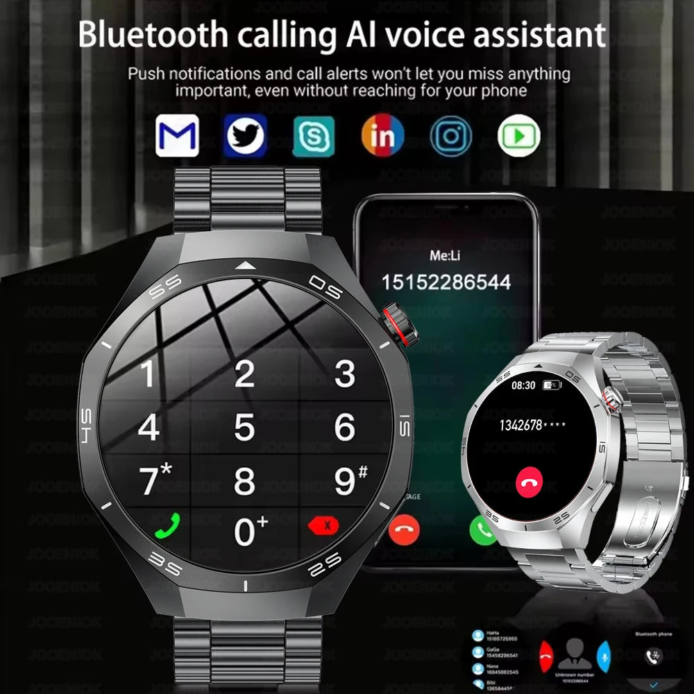 2025 New Smart Watch Men AMOLED HD Display Sports Health Tracker Waterproof Bluetooth Call Smartwatch Men For HUAWEI GT5 PRO - MyLootWare