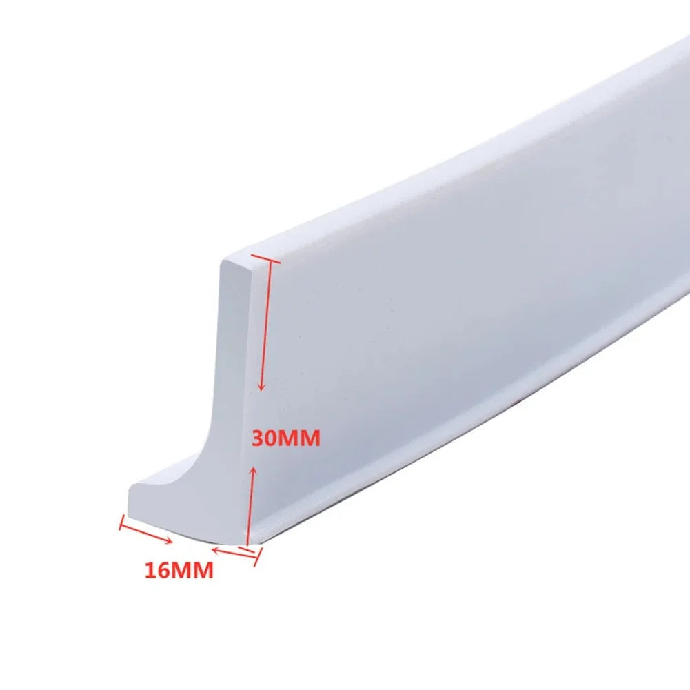 50-600cm Bathroom Water Stopper Retention Water Barrier Strip Shower Dam Flood Barrier Dry And Wet Separation Blocker Seal Strip - MyLootWare