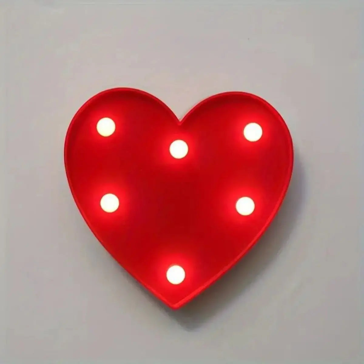 1pc LED Letter Love Heart Lights, Proposal Marriage Romantic Confession Scene Atmosphere Decoration Shaped Lights - MyLootWare