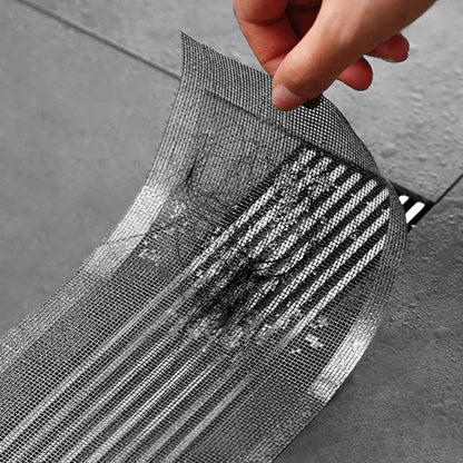 5m/Roll Shower Drain Hair Catcher Self-Adhesive Floor Drain Stickers Disposable Mesh Sink Strainer Filter For Bathroom Kitchen - MyLootWare