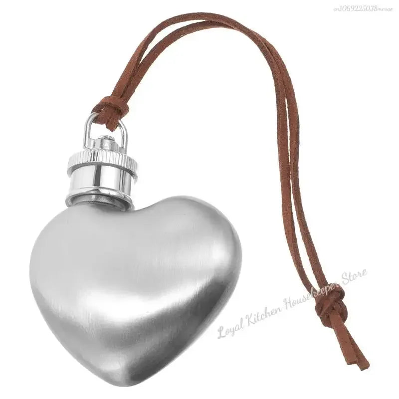 1oz Stainless Steel Hip Flask Heart Shaped Wine Pot Outdoor Portable Whiskey Vodka Flask Alcohol Drinking Pocket Bottle - MyLootWare