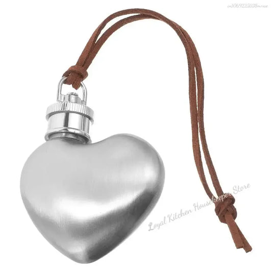 1oz Stainless Steel Hip Flask Heart Shaped Wine Pot Outdoor Portable Whiskey Vodka Flask Alcohol Drinking Pocket Bottle - MyLootWare