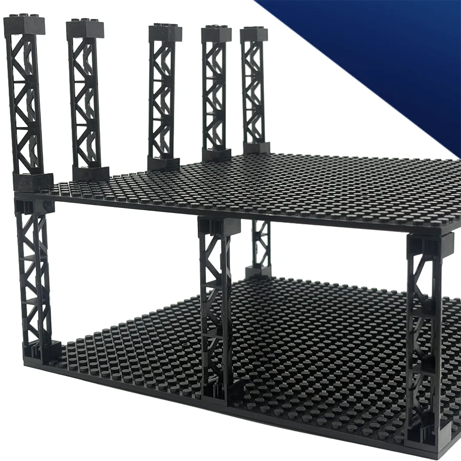 4pcs City Building Blocks Train Car Pillar Support Girder Column Beam 2x2x10 Military Bricks Toys Compatible Technical Parts - MyLootWare