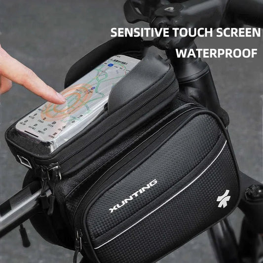 Xunting Mountain Bike Bag Front Handlerbar Bag Rainproof 6.8inch Mobile Phone Case Bicycle Top Tube Bag Cycling Accessories - MyLootWare