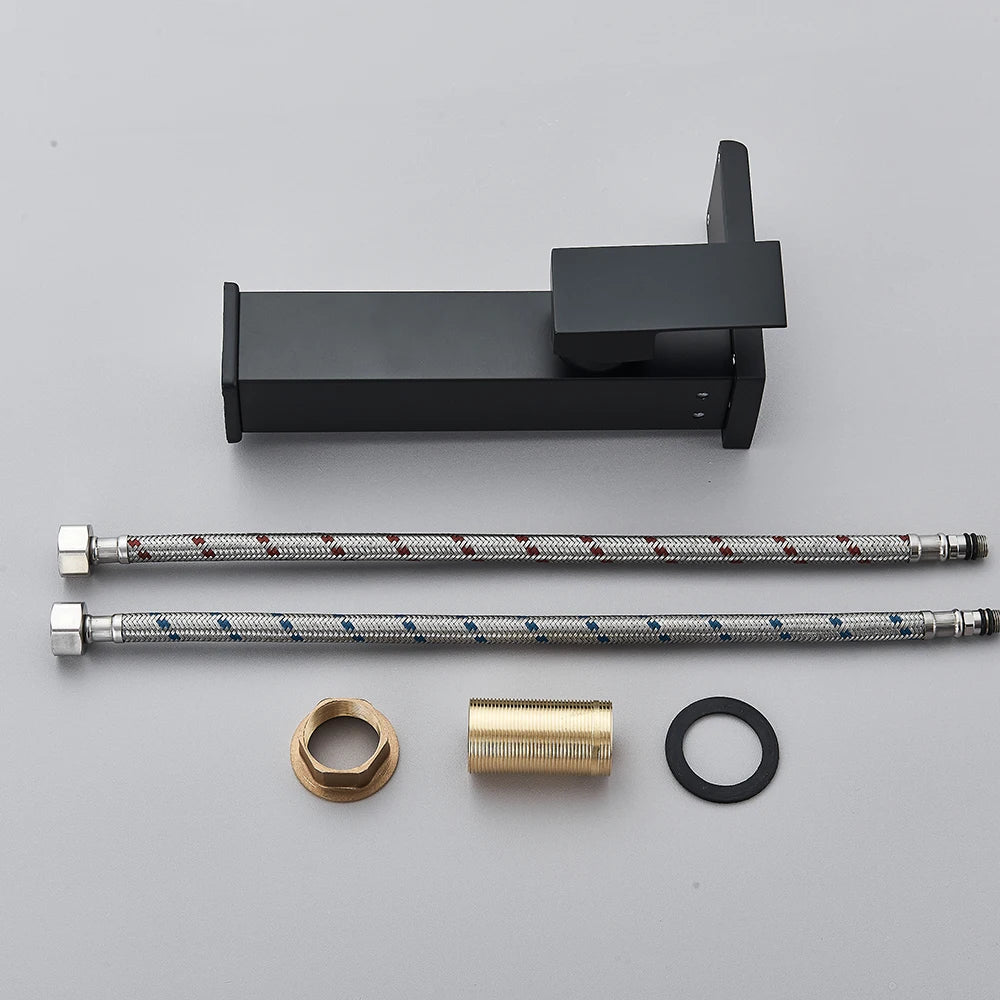 LED Bathroom Sink Faucet Brass Waterfall Faucet