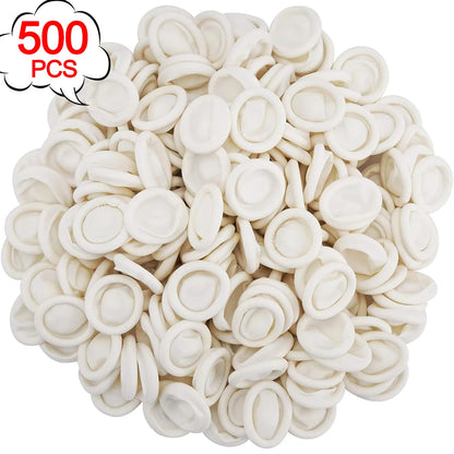 500/100pcs Disposable Latex Rubber Finger Cots Sets Non-slip White Fingertips Protector Gloves For Phone Watch Repair Supplies - MyLootWare