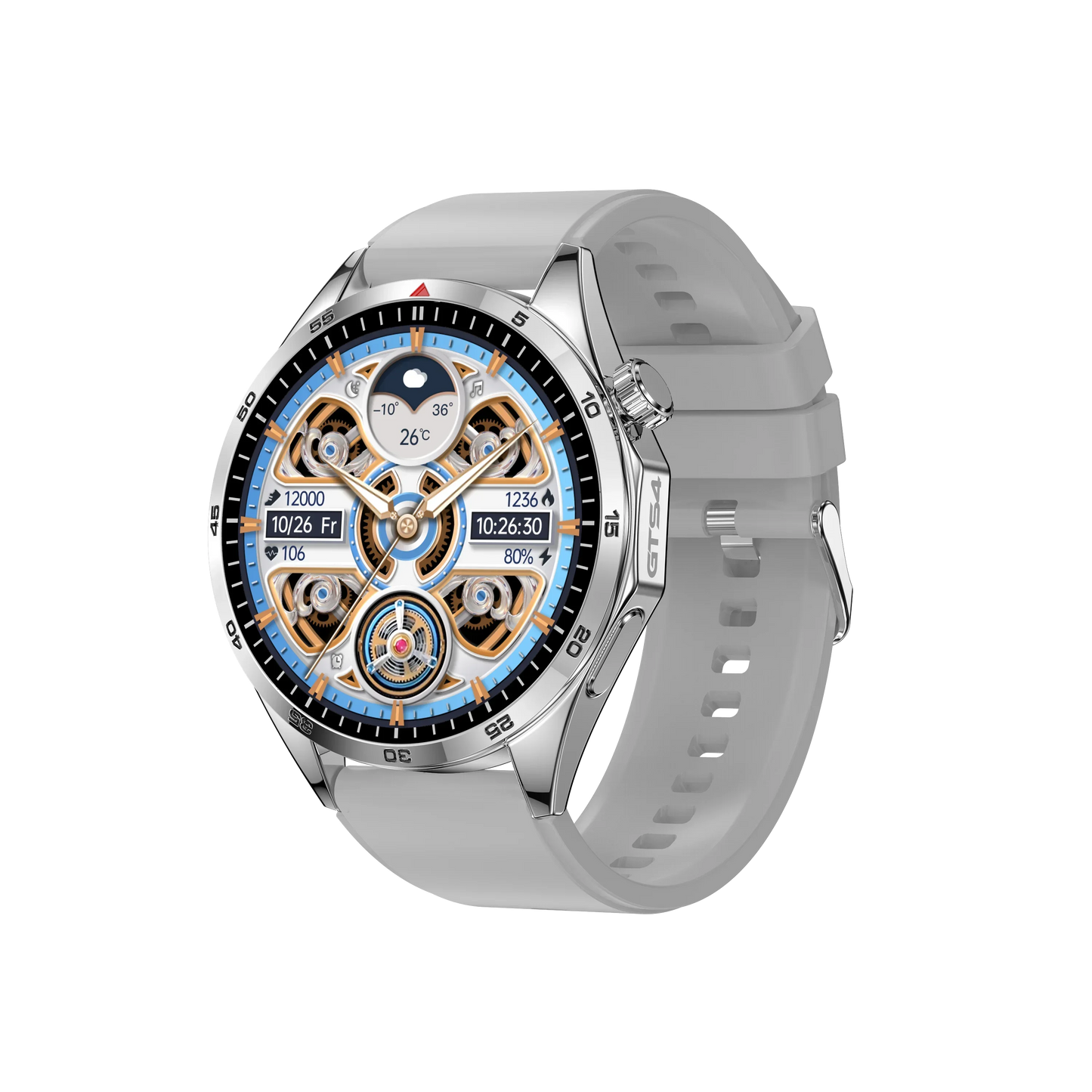 ساعة ذكية للرجال 1.53 شاشة عالية الدقة 360*360 مكالمات بلوتوث IP67 مقاومة للماء مع أكثر من 100 رمز رياضي ومراقبة معدل ضربات القلب ساعة ذكية