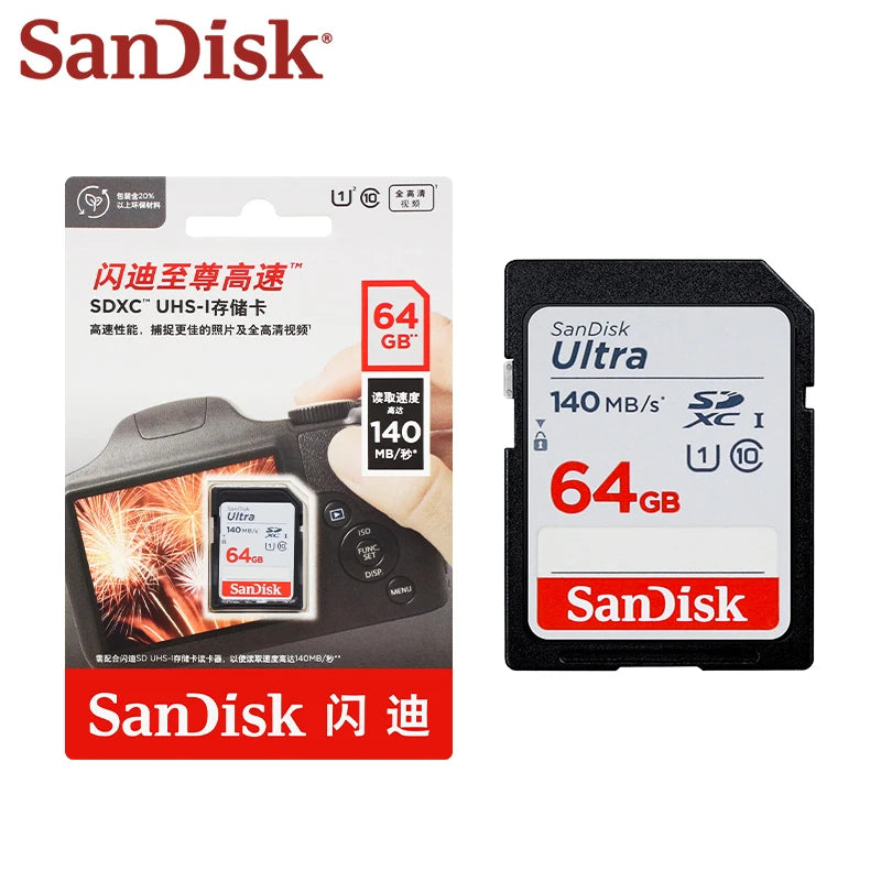SanDisk Original SD Card U1 C10 Ultra 32GB 64GB