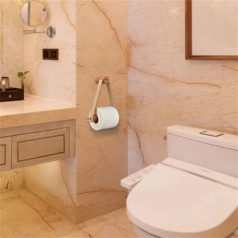 1pc Add a Touch of Rustic Charm to Your Bathroom with This Wooden Vintage Toilet Paper Roll Holder - MyLootWare