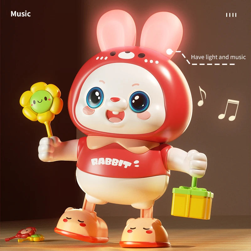 Children Cute Rabbit Electronic Toy Pet With Music Light Animal Game Frog Walking Dance Moving Kid Toys 3 Year Gifts - MyLootWare
