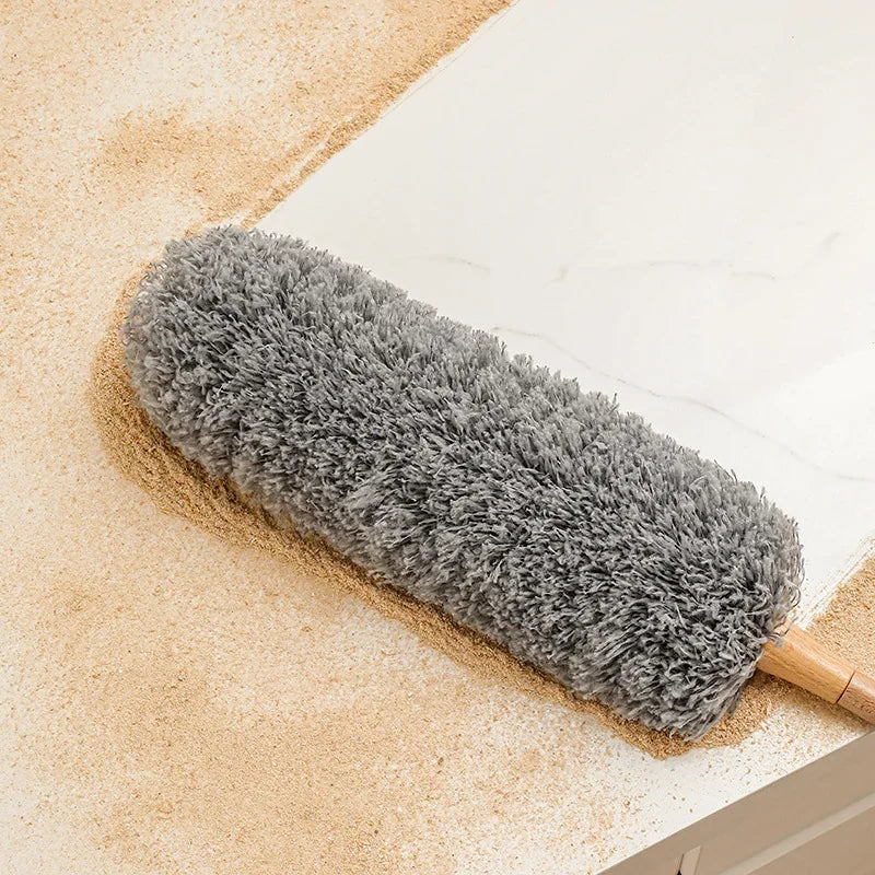 Anti-static yellow and grey wool duster brush，A good helper for home cleaning - MyLootWare