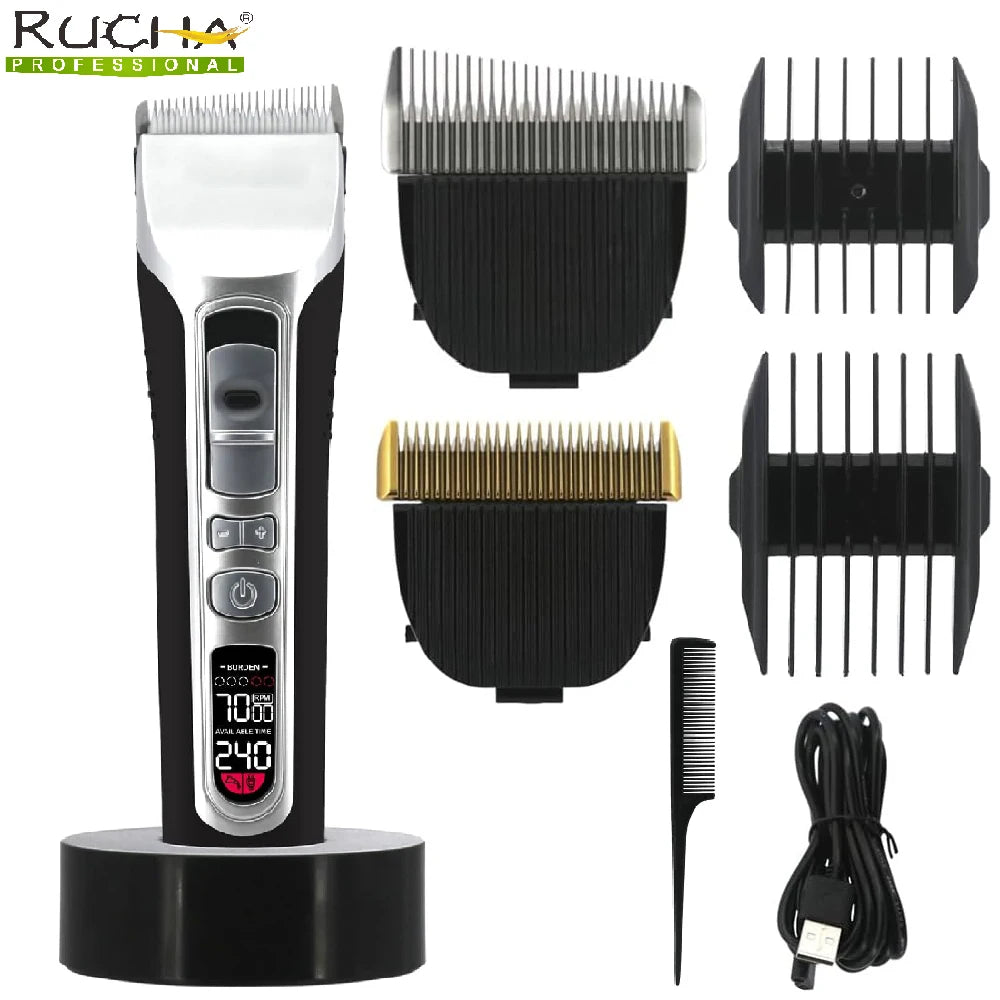 USB Electric Hair Clipper with LCD Display