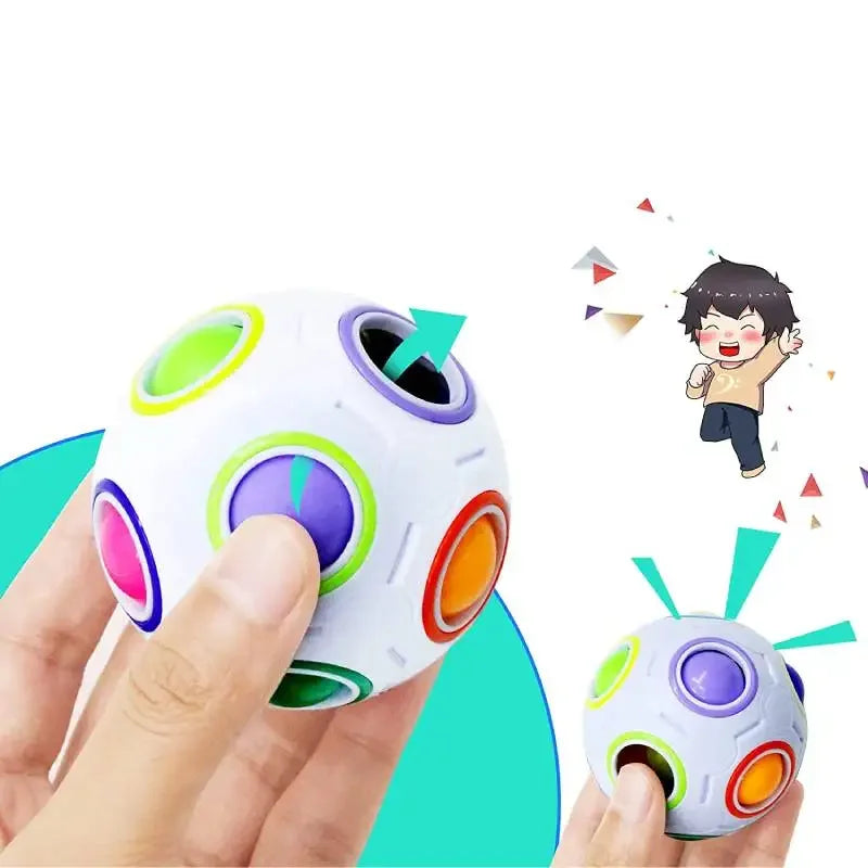 Rainbow Puzzle Ball Magic Speed Cube Ball Fun