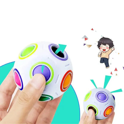Rainbow Puzzle Ball Magic Speed Cube Ball Fun