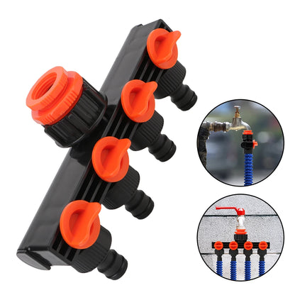 For Water Pipe 4 Way Hose Splitters Valve Splitter