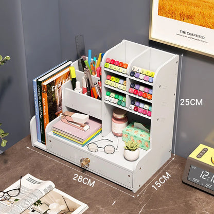 Creative DIY Wooden Rack for Office Storage