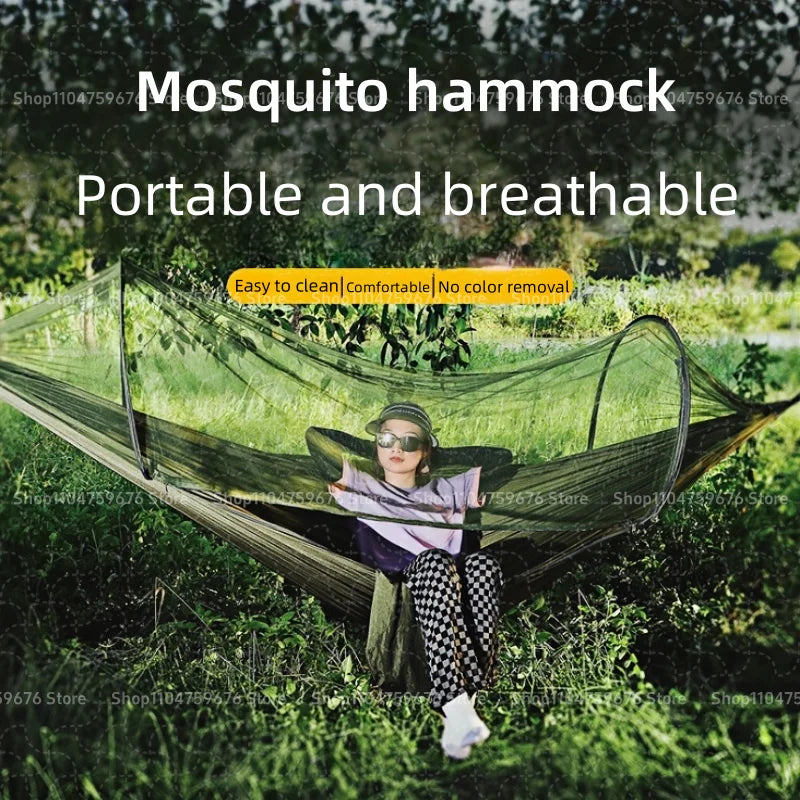 Camping hammock with mosquito net sleeping tent hammock suitable for camping hammock outdoor furniture garden leisure hammock - MyLootWare