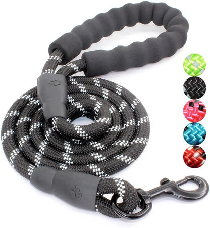 Dog leash, reflective at night, hand tight,