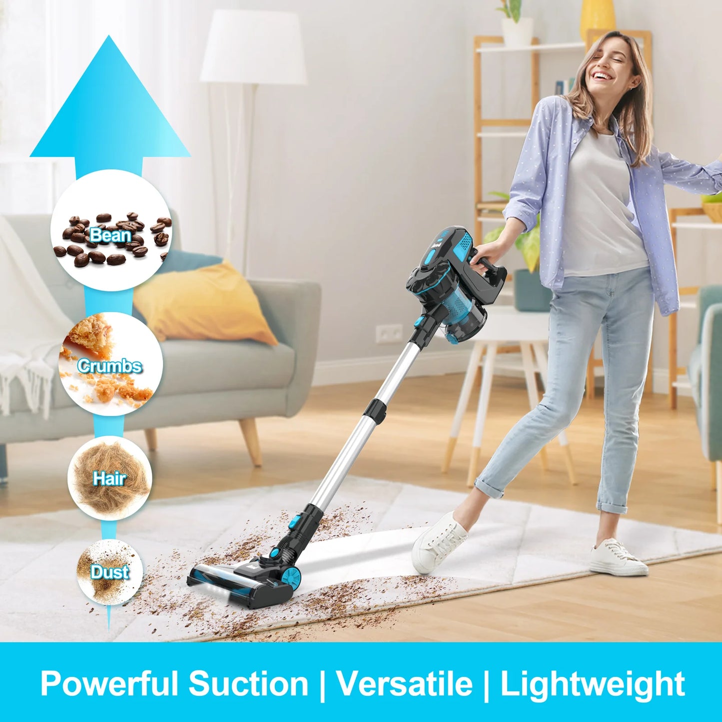 INSE 20KPa Cordless Stick Vacuum Cleaner