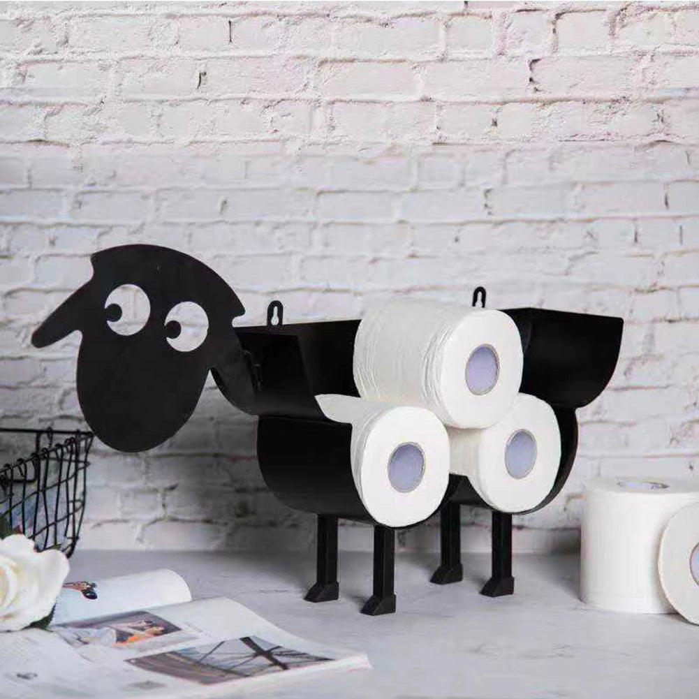 Metal Sheep Shape Toilet Paper Holder Bathroom