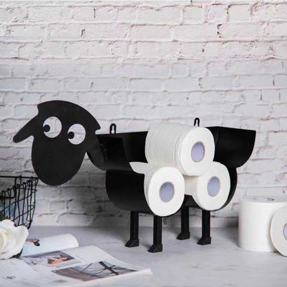 Metal Sheep Shape Toilet Paper Holder Bathroom