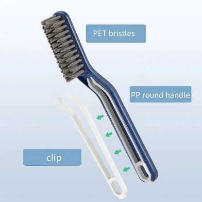 2 In1 Clip Hair Cleaning Brush Bathroom Tile Floor Gap Cleaning Brush Hard Bristle Window Crevice Cleaning Tool - MyLootWare
