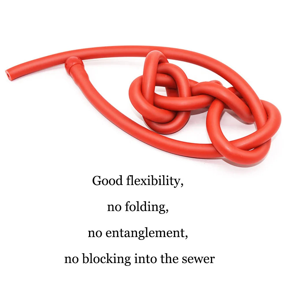 منظف خرطوم بيديه محمول وناعم من السيليكون لتنظيف فوهة الحقنة الشرجية الشخصية، أنبوب 50/100/150/200 سم