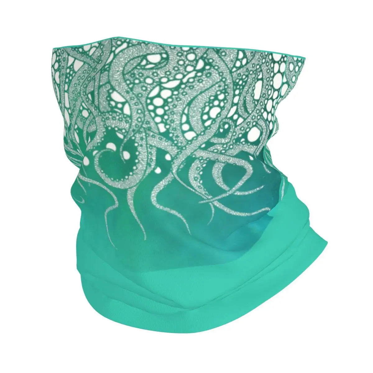 Red Tentacles On Black Bandana Neck Gaiter