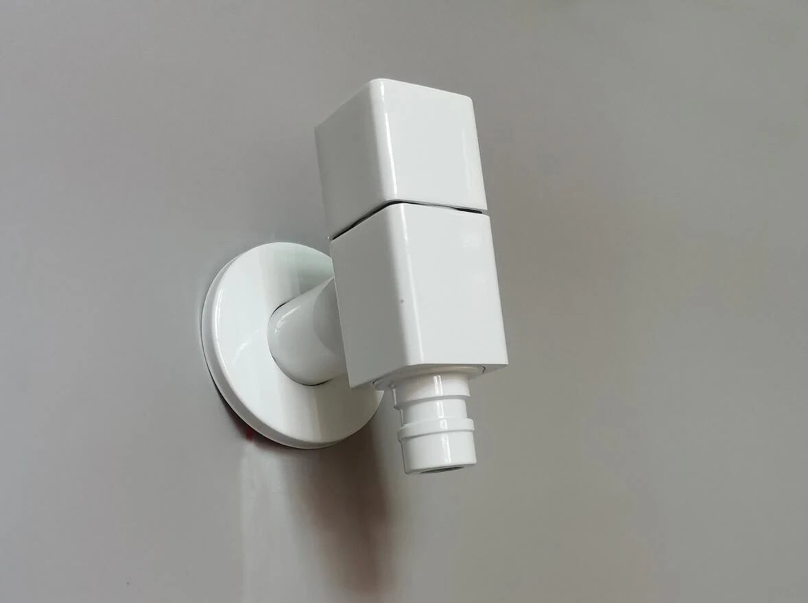 White Copper Wall Mounted Garden Faucet