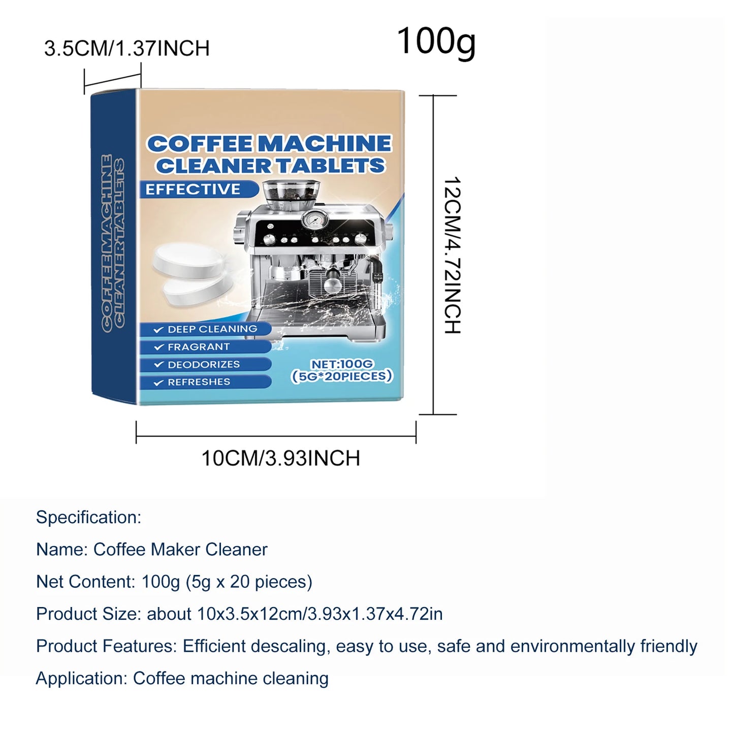 Coffee machine cleaning tablets 8 tablets coffee