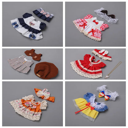 Cute 20cm Cotton Doll Clothes Dresses Children