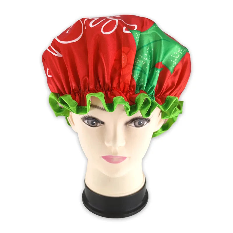 High Quality  Shower Caps Polyester Satin Double