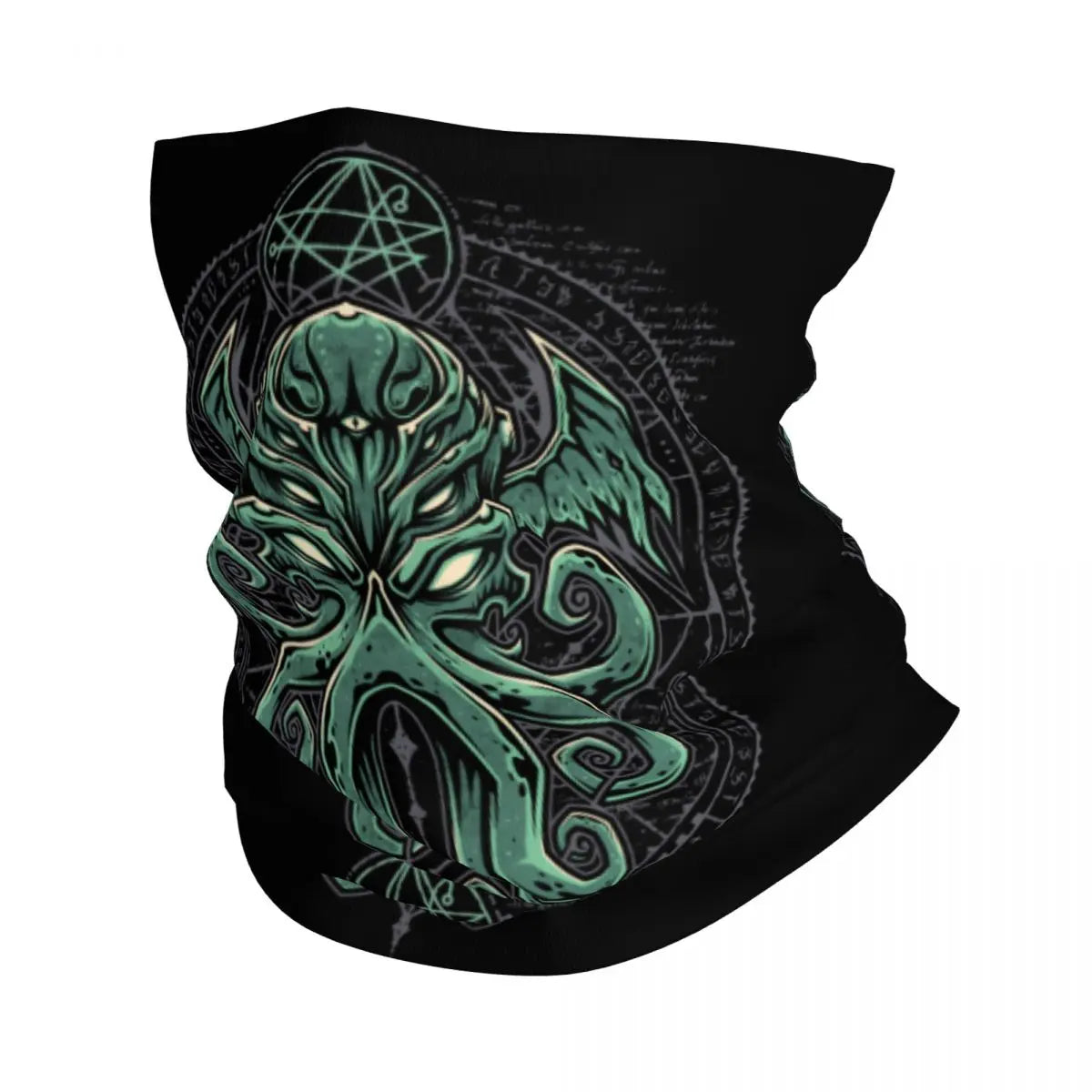 Red Tentacles On Black Bandana Neck Gaiter