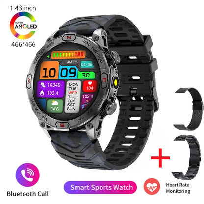 New 1.43-inch smartwatch ECG+PPG all-weather heart