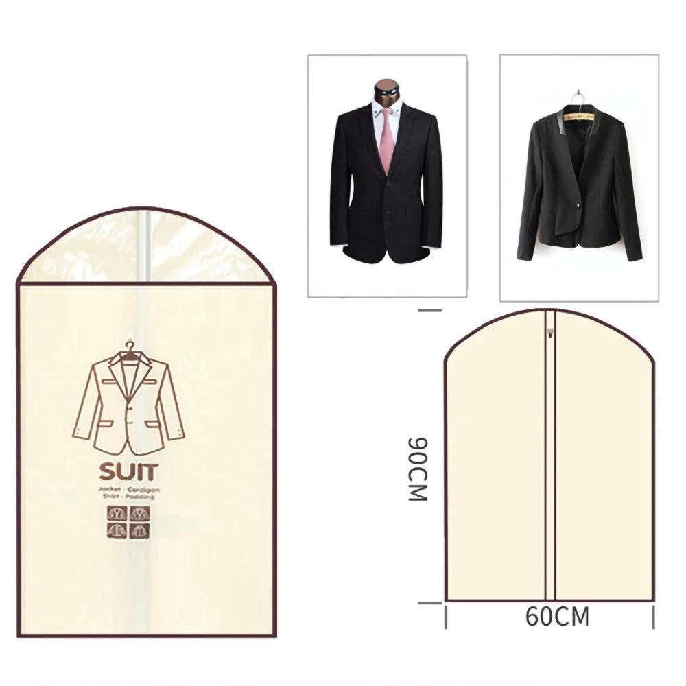 Hanging Clothes Cover with Zipper Suit Coat Outer