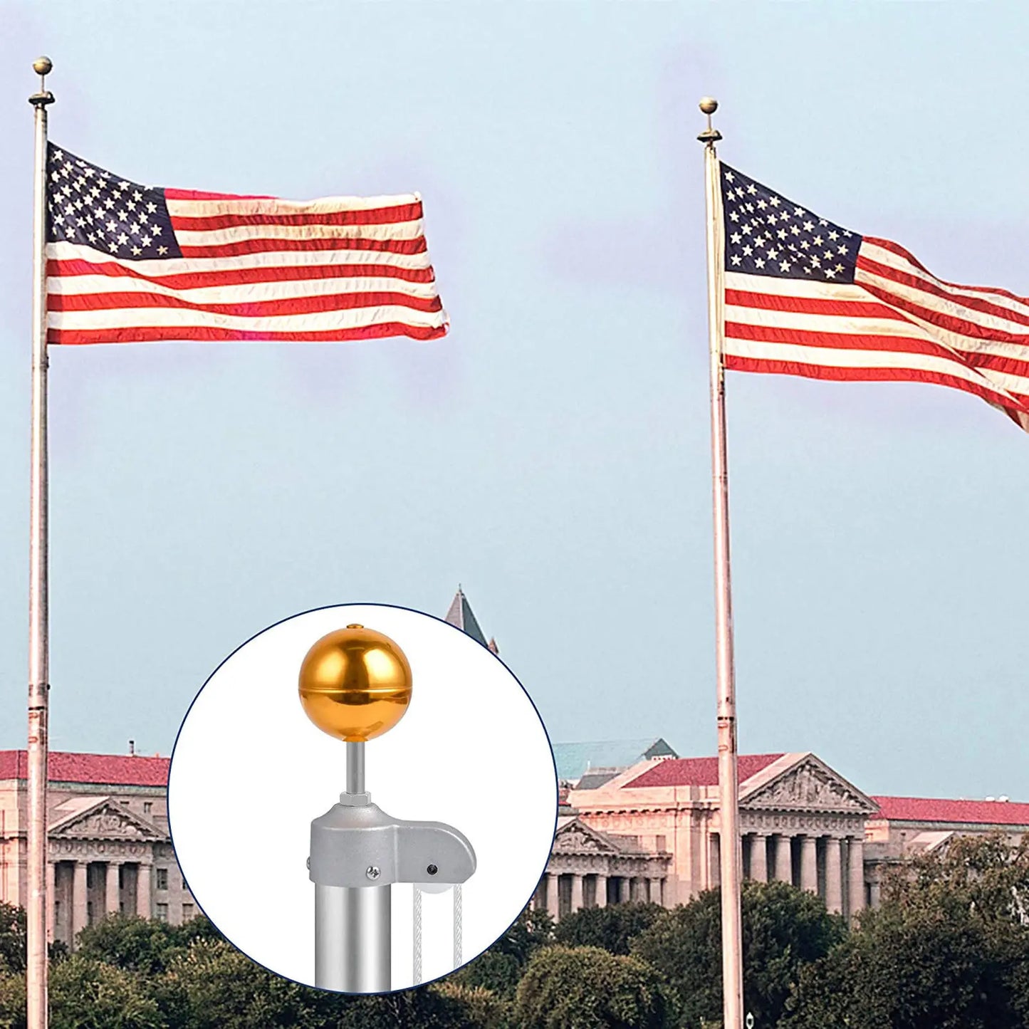 Flag Pole Kit Flag Pole Hardware Parts Repair Set