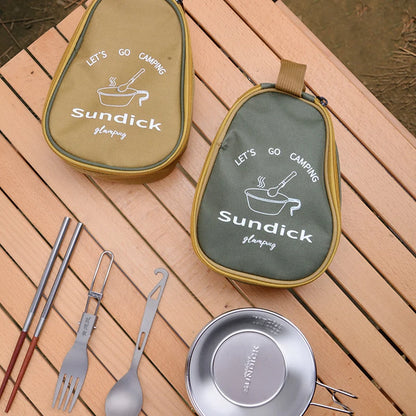 Camping Utensil Storage Bag, Camping Cookware Bag, for Multiple Pockets, Handle Carry, Family Camp, Outdoor, Camping Supplies. - MyLootWare