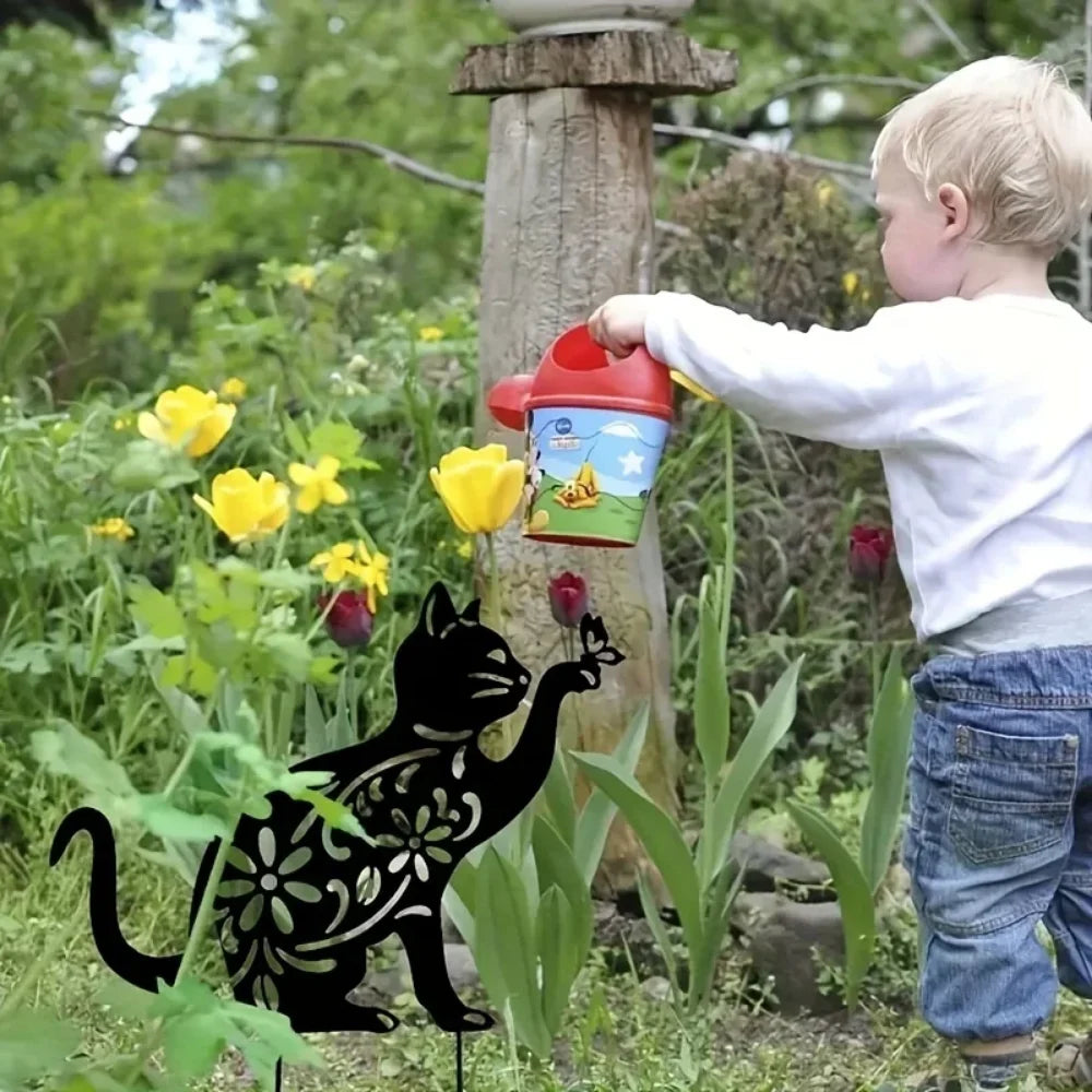 Metal Garden Ornaments Creative Paint Hollowed Out