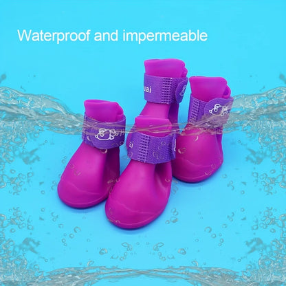 Pet Shoes Cute Pet Dog Shoes Rainproof Puppy Boots