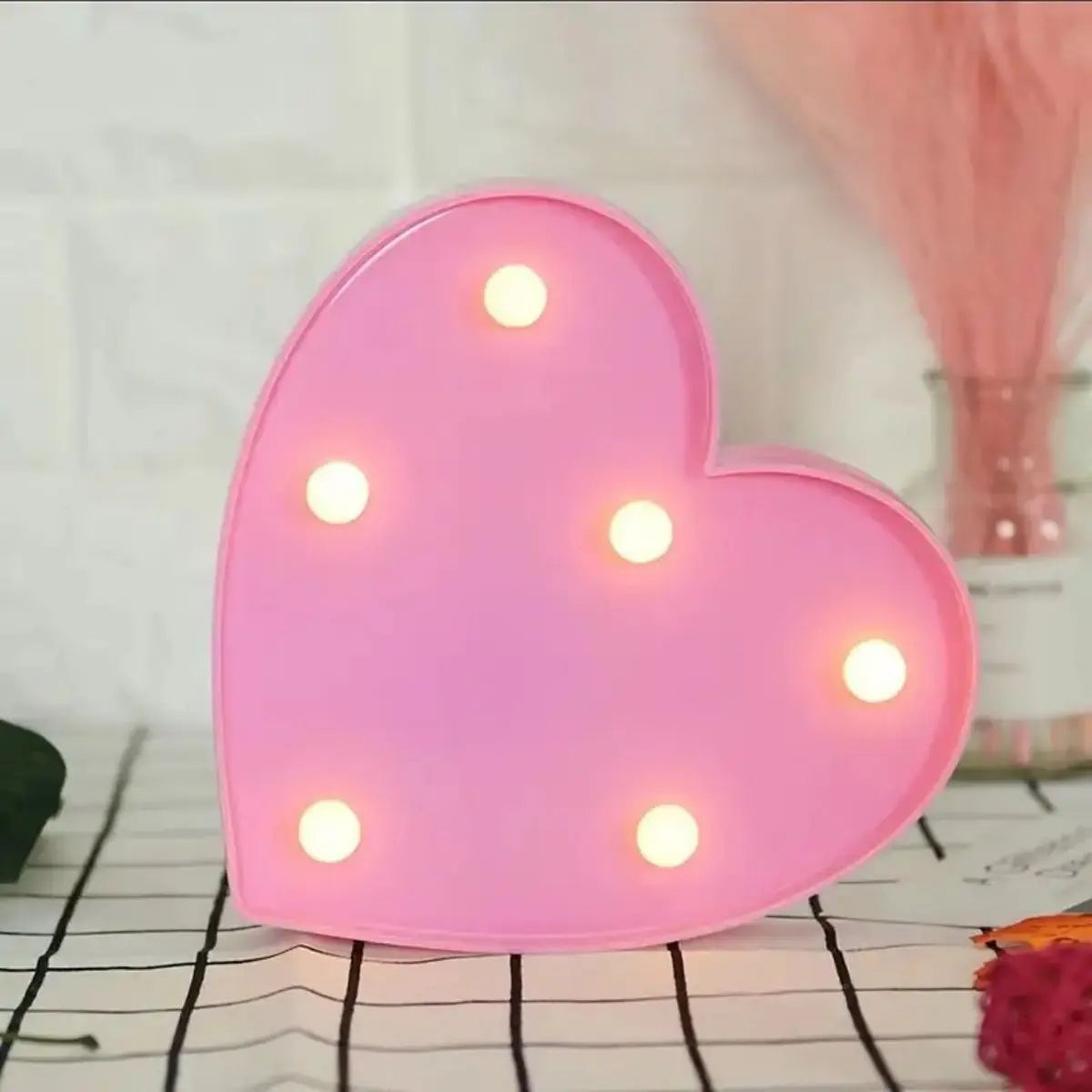 1pc LED Letter Love Heart Lights, Proposal Marriage Romantic Confession Scene Atmosphere Decoration Shaped Lights - MyLootWare