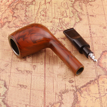 1pc, Classic Wood Grain Resin Pipe for Smoking Gifts, Smoking Accessories - MyLootWare