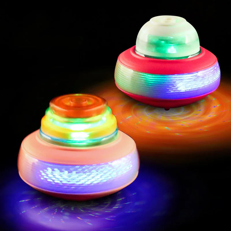 8cm Gyroscope Children Toys Music Luminous Magic Rotating Launch Cartoon Colorful Flashing Spinning Top Children Toys - MyLootWare
