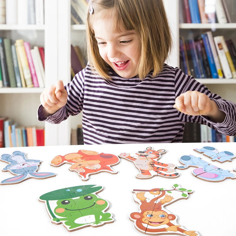 Children's puzzle toys, early education enlightenment cognition, cartoon patterns multiple themes - MyLootWare