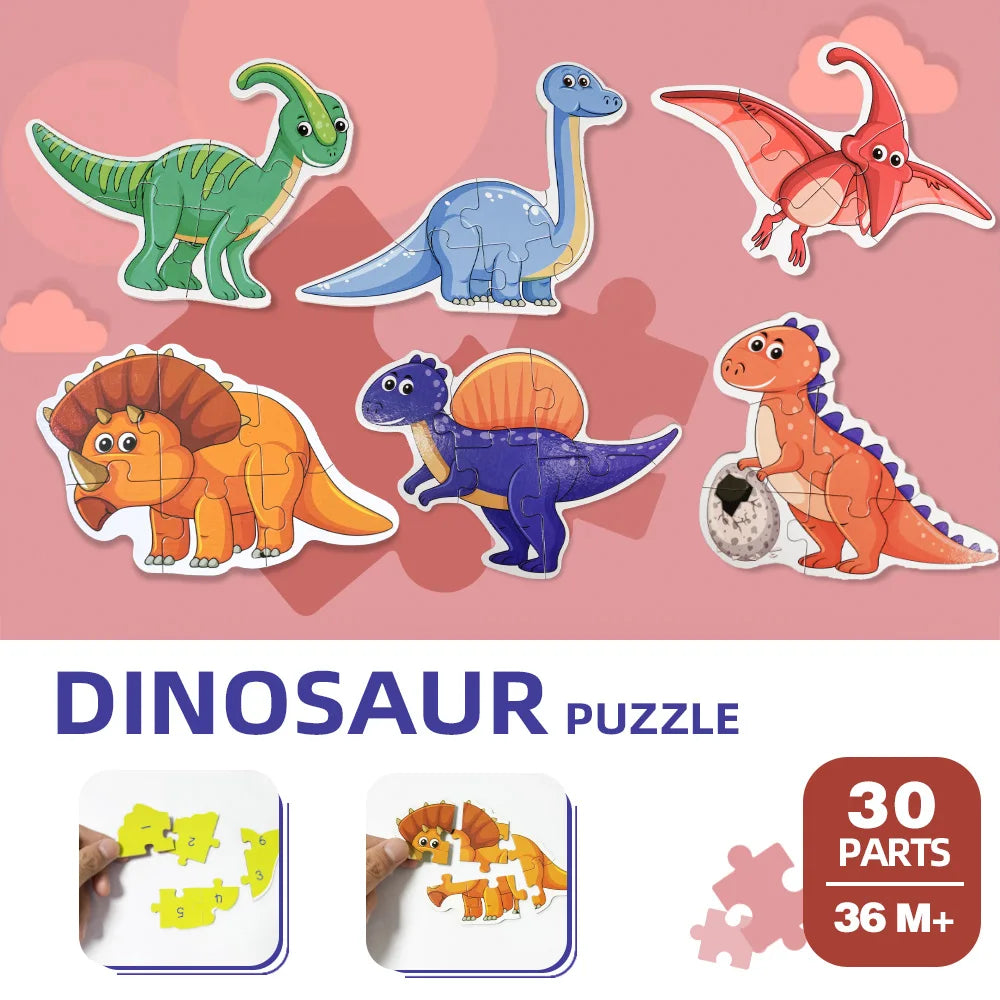 Children's puzzle toys, early education enlightenment cognition, cartoon patterns multiple themes - MyLootWare