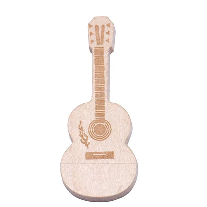JASTER Wooden Guitar USB Flash Drives 128GB Free