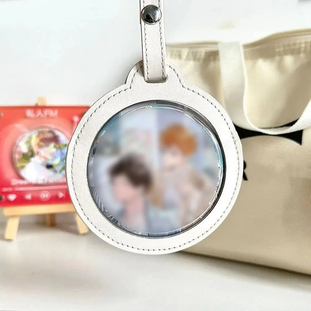 58/75mm Round Badge Protective Case Transparent Window Fan Supplies Waterproof Badge Display Bag Hangable Portable - MyLootWare
