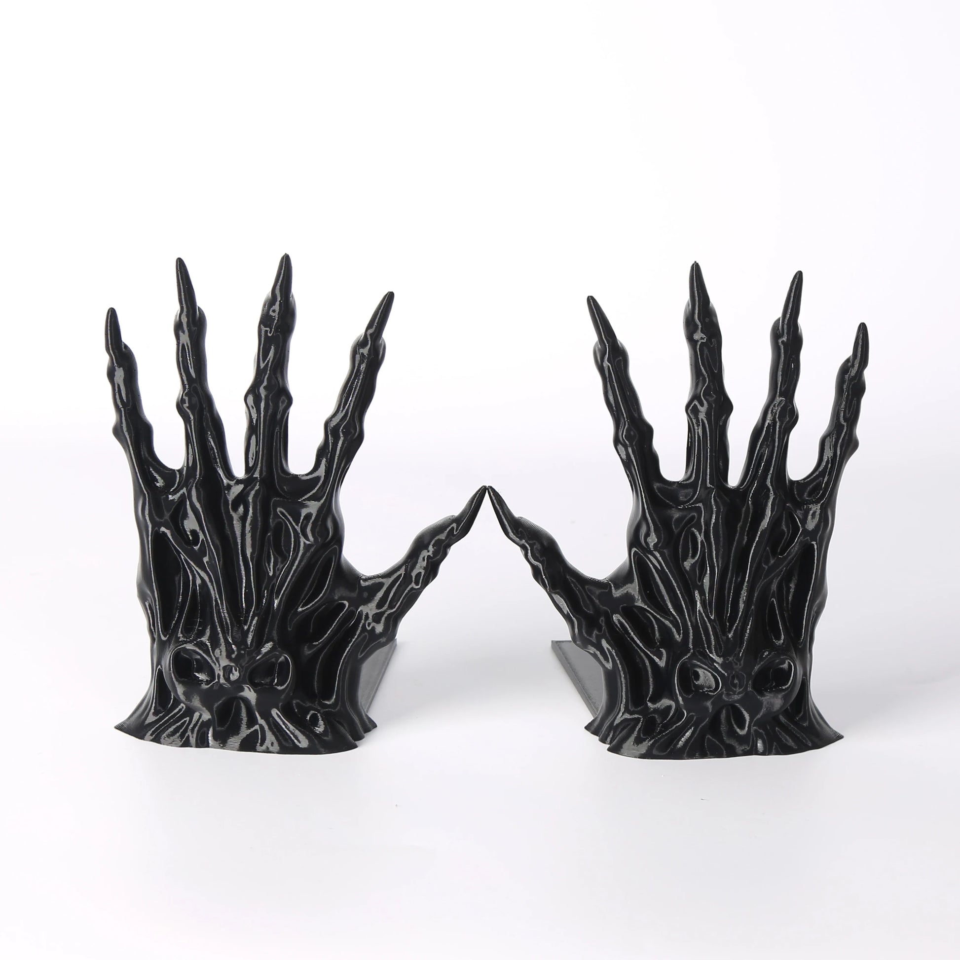 2 black witch book holders, Gothic home bookshelf decorative book holders, unique horror monster book holders that can hold book - MyLootWare